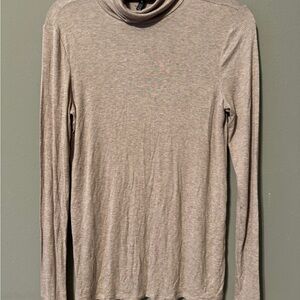 White House Black Market Taupe Turtleneck Top